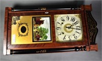 Barnes Clock Co. Wooden Movement Weight Clock