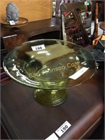 LARGE HAND BLOWN GLASS FRUIT BOWL