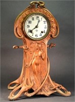Ansonia Shelf Clock With Porcelain Dial