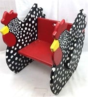 Hand Painted Rooster Child's Seat