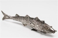 Judaica Silver Fish Spice Box, 19th Century