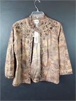 New Chico's Brown Ladies Jacket Size 1