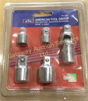 5 piece ratchet adapter-Reducer with 3/8 U Joint