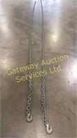 18' 3/8" chain with grab hooks 
19' 3/8" chain