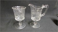 NS pressed glass pieces