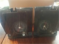 2 vintage car clocks