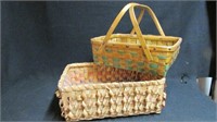 Lot of two native made baskets
