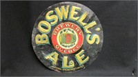 Boswells Ale Quebec tin sign St Thomas signs