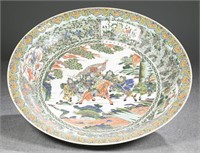 A Chinese famille verte style bowl.