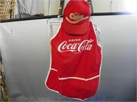 Coca-Cola Apron & a cap (cap has been worn)