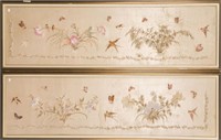 Pair of Chinese export embroidery panels.