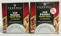 (2) Full boxes of Federal .22 rounds. Each box