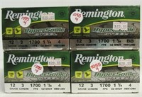 (4) Full boxes of Remington 12 gauge 3" Hyper
