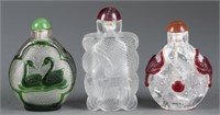 A group of 3 snuff bottles.