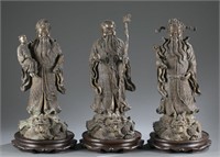 A set of 3 figures of Fu Lu and Shou.