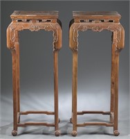 Pair of rosewood side tables.