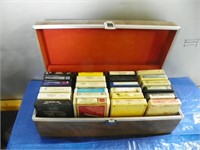 Case of 8 track tapes