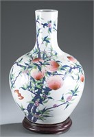 A famille rose porcelain vase.