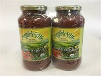Organicville Pasta Sauce, (2) 24 oz. jars