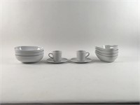 IKEA White Serving Dishes & Espresso Set (11 piece
