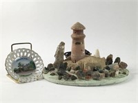 1950's Souveniers - Lighthouse & Plate