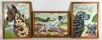 Vintage Paint By Number Dog Paintings (3)