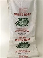 50 lb Flour Sacks (2), White Rose Cortez Milling C