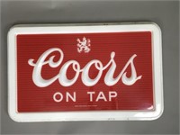 "Coors On Tap" Plastic Sign, Large Commercial Size