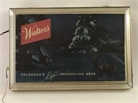 Walter's Beer Sign "Colorado's Light Refreshing Be