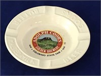 "Adolf Coors" Ash Tray from the 1936 Colorado Stat