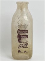 Brookridge Farms Glass Milk Bottle