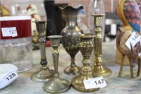 BRASS VASE - CANDLE HOLDERS
