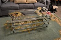 New glass top coffee table