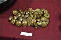 large lot of military brass buttons