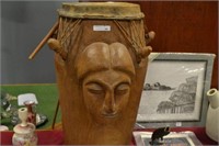 carved african drum