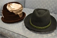 2 vintage hats