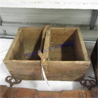Wooden box with rope handle