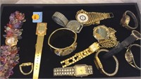 TRAY OF FASHION WATCHES