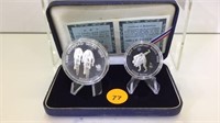 2 SILVER 1988 SEOUL OLYMPIC COINS