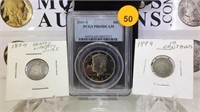 3 PC - KENNEDY HALF, SEATED LIBERTY DIME & MORE