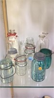 10 PC CANNING JARS & MORE