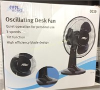 Coolworks Oscillating Desk Fan