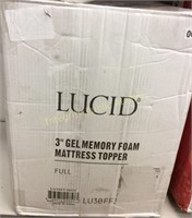 Lucid 3" Full Gel Memory Foam Mattress Topper $100
