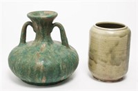 Glazed Studio Art Pottery Vases, 2 Pieces