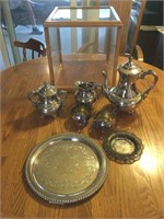 Quadruple Plated Tea Set with Shadow Box