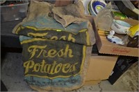 Fresh Potatoes Burlap Bags