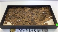 TRAY OF MIXED DATE / MINT WHEAT PENNIES