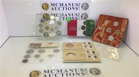 6 PC - FOREIGN COINS & 1975 BICENTENNIAL COVERS