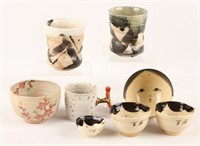 MIXED ASIAN EARTHENWARE ITEMS