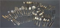 Large Mixed Group Silverplate Servers and Flatware